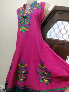 Beautiful Pink Anarkali Kurta