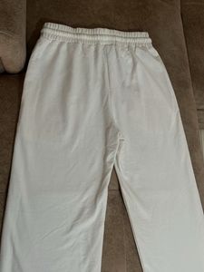 Bonkers White Wide Leg Sweat Pants