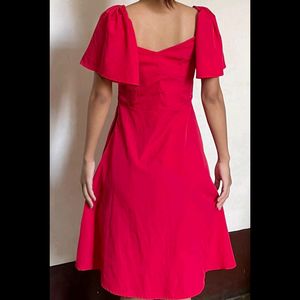 Sweetheart Neck Red Dress