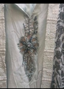 Double shade gown with shrug