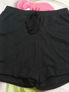 (1300)Black Lounge Shorts
