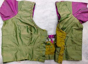 Beautiful Green Color Silk blouse