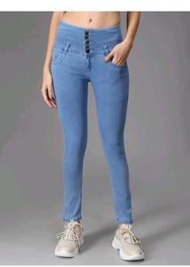Slim Fit Ankle Length Denim Jeans For Women