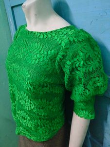 Green Lace Top