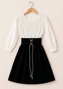Vintage Inspired Black And White Midi Dress