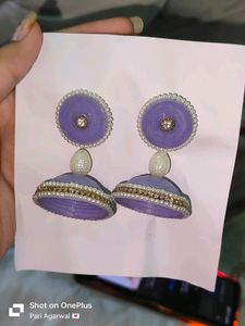 Indian Purple Trendy Earrings 💜✨(Paper Quilling)