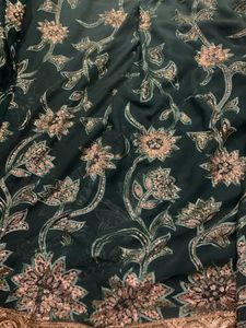 Beautiful Embroidered Sequence Saree
