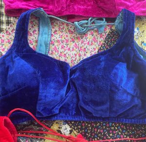 Velvet Blue Blouse
