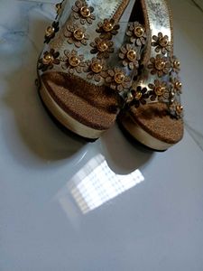 Gold Transparent Heels..