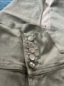Olive Green Buttoned Pants