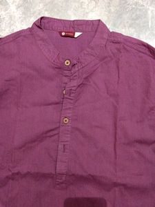 Maroon Cotton Kurta