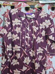 Floral Print Kurta Pillzo Set With Dupatta