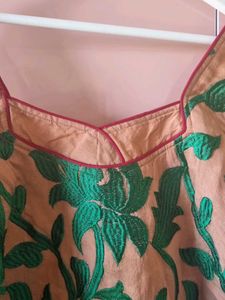 4XL Embroidery Beautiful Cotton Straight Kurti 😍