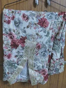 Multicolored Co-Ord Set With Flared Sleeves