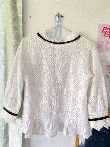 Lace Top with Bow