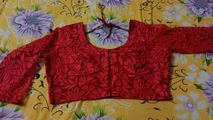 Red Embroidered Blouse