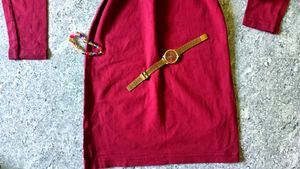 MAROON HOT BACKLESS BODYCON FOR WOMEN