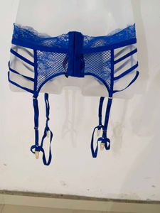 Blue Lace Garter Belt