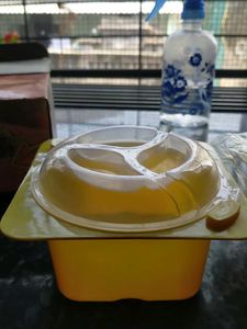 Plastic Microwavable Two Containers With Lid