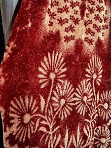 Maroon Floral Shawl with Tassels