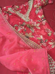 Pink Floral Salwar Kameez