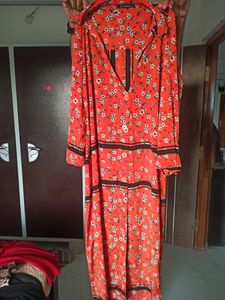Orange Shirt Dress With Same Belt