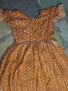 Elegant Orenge Ethnic Gown