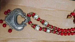 Statement Necklace: Red Beads