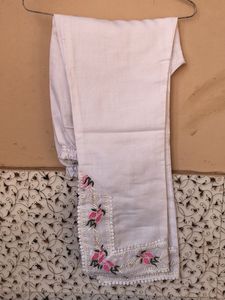 Elegant White Embroidered Kurta Set