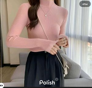 New With Tag Korean Ribbed H&M Peach Top