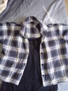 cropped shirt with tank top