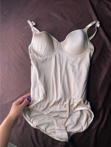 Beige Bodyfit Suit