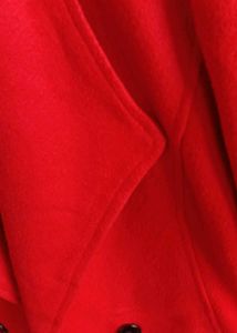 Bright red overcoat