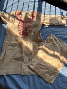 Embroidered Kurta and Pyjama Set
