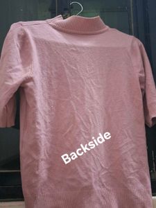 Dior Pink Knit Short Sleeve top