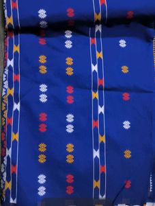 Patterned blue Saree 🔷