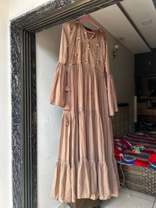 Boho Maxi Dress with Bell Sleeves