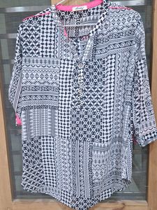 Long Top With Jorjet Fabric In 2xl Size