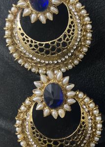 Blue Floral Teardrop Pearl Earrings To Style For u