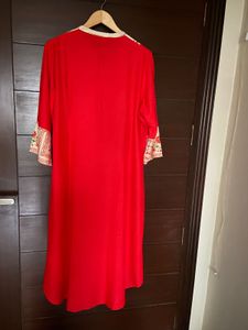 W Women’s Tomato Red Colour Kurta (18)xxxl