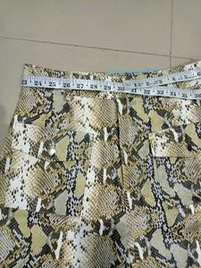 Python Print Leather Straight Pant Size 30