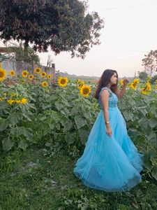 Sky Blue Designer Lehenga Choli
