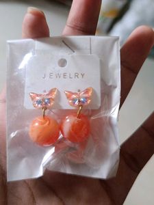 Butterfly Ball Drop Earrings