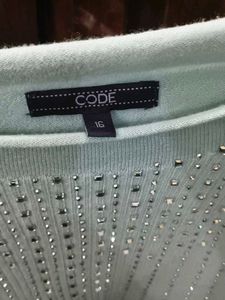 Elegant Embellished Light Blue Top