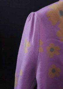 Floral V-Neck Sweater