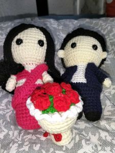 Crochet Wedding Couple Dolls