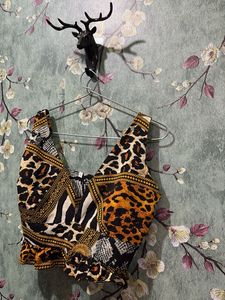 Animal Print Crop Top