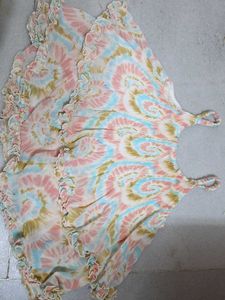 Tie-Dye Ruffle Top