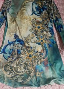 Baroque Print Long Sleeve Top