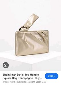 Elegant Gold Satin Clutch